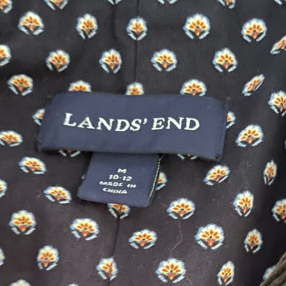 Lands End Brown/Green corduroy Women’s Blazer elbow patches Medium 10-12 - Picture 5 of 8